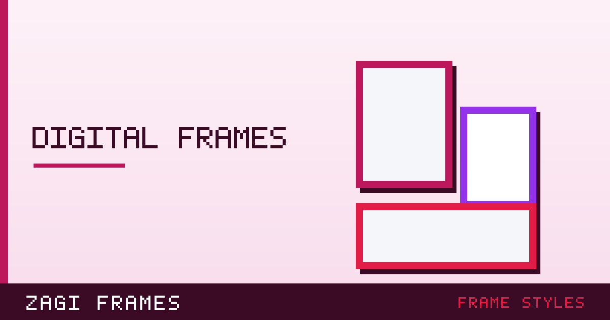 Illustration for Digital picture frames — frame styles guide on Zagi Frames