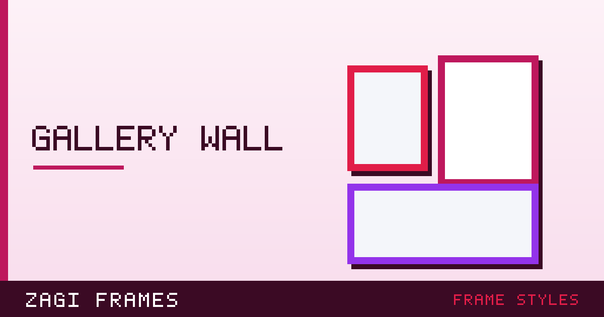 Illustration for Gallery wall frames — frame styles guide on Zagi Frames
