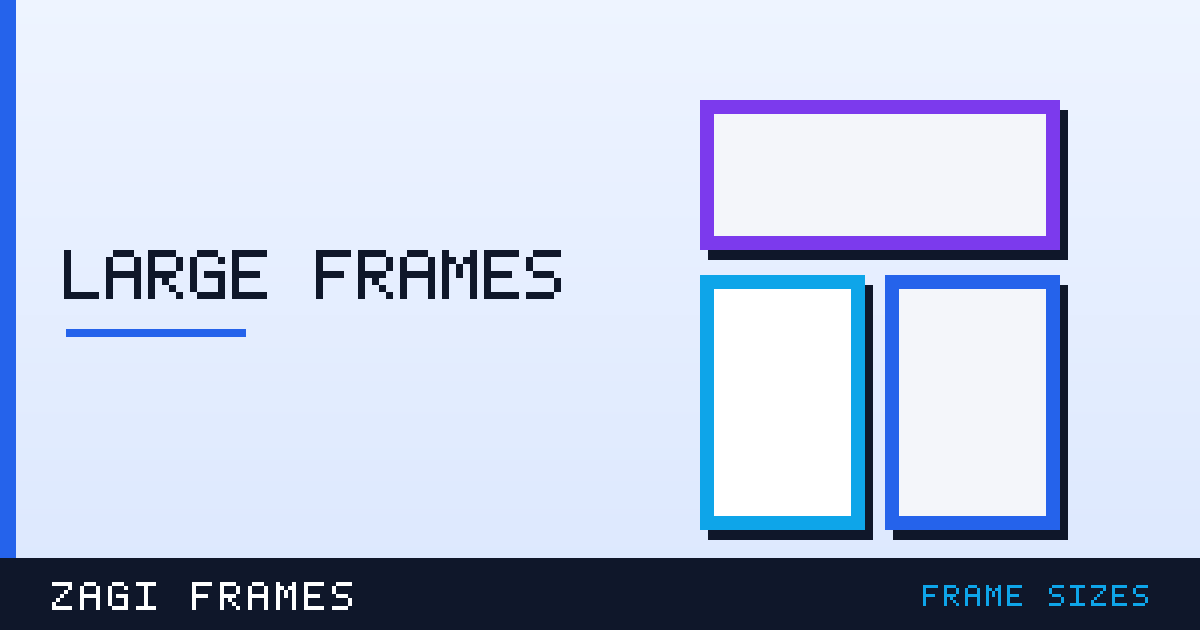 Illustration for Large picture frames — frame sizes guide on Zagi Frames