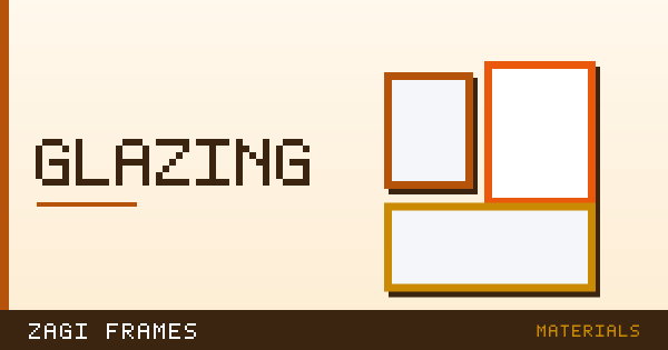 Illustration for Picture frame glass and acrylic glazing — materials guide on Zagi Frames