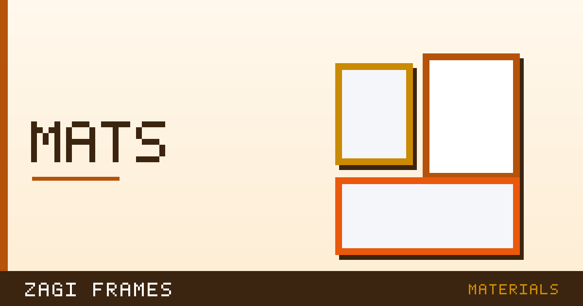 Illustration for Picture frame mats and mat sizes — materials guide on Zagi Frames