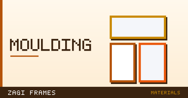 Illustration for Picture frame moulding explained — materials guide on Zagi Frames