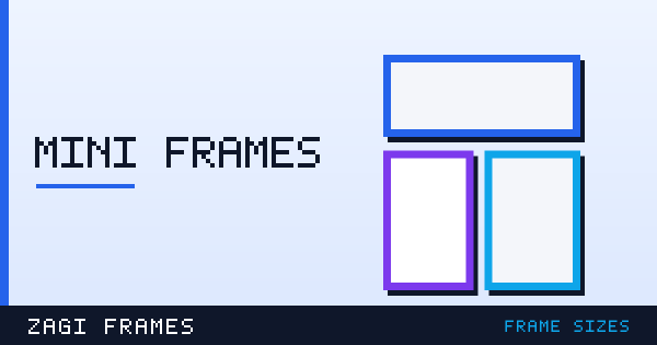 Illustration for Mini and small picture frames — frame sizes guide on Zagi Frames